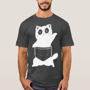 Funny Pocket Cat White Kitten In The Pocket Cats O T-Shirt
