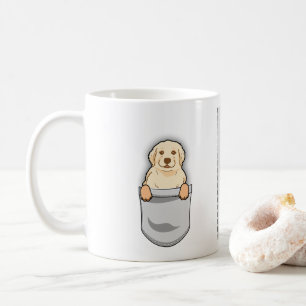Funny Pocket Design Golden Retriever Dog Lover Coffee Mug