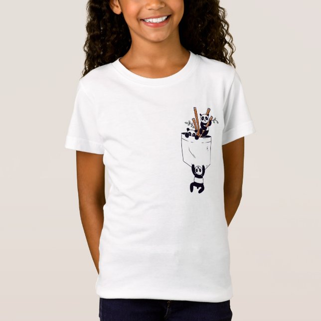 Funny Pocket Pandas T-Shirt (Front)