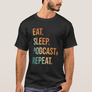 Funny Podcast Design For Men Women Podcasting DJ P T-Shirt