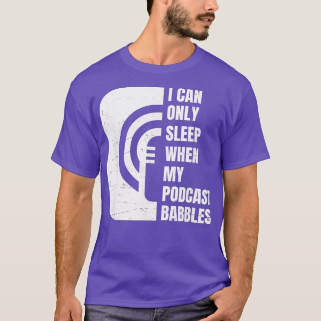 Funny Podcast  Fall Asleep  Nap Podcast Junkie T-Shirt (Front)