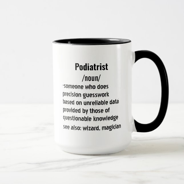 funny Podiatrist Definition gifts for men women Mug (Right)
