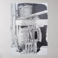 Funny poem still life garden tools art