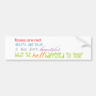 Funny poems bumper sticker