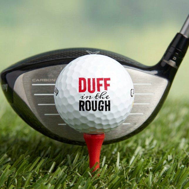 Funny Poetic Duff in the Rough Golf Balls (Funny Duff in the Rough Golf Ball Cover Photo)