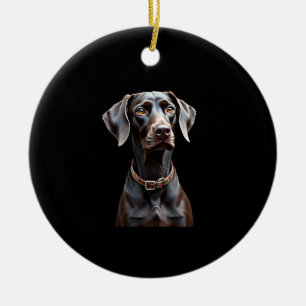 Funny Pointer Shirt Pointer Mom Dad Dog Lover Poin Ceramic Tree Decoration