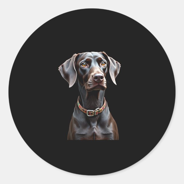 Funny Pointer Shirt Pointer Mum Dad Dog Lover Poin Classic Round Sticker (Front)