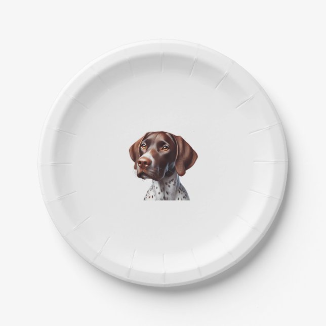 Funny Pointer Shirt Pointer Mum Dad Dog Lover Poin Paper Plate (Front)