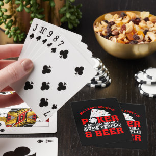 Funny poker beer people word art playing cards
