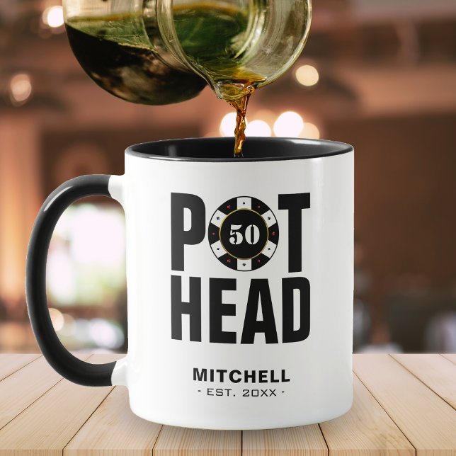 Funny Poker Humour Pot Head Mug (Funny Poker Humor Pot Head Mug
)