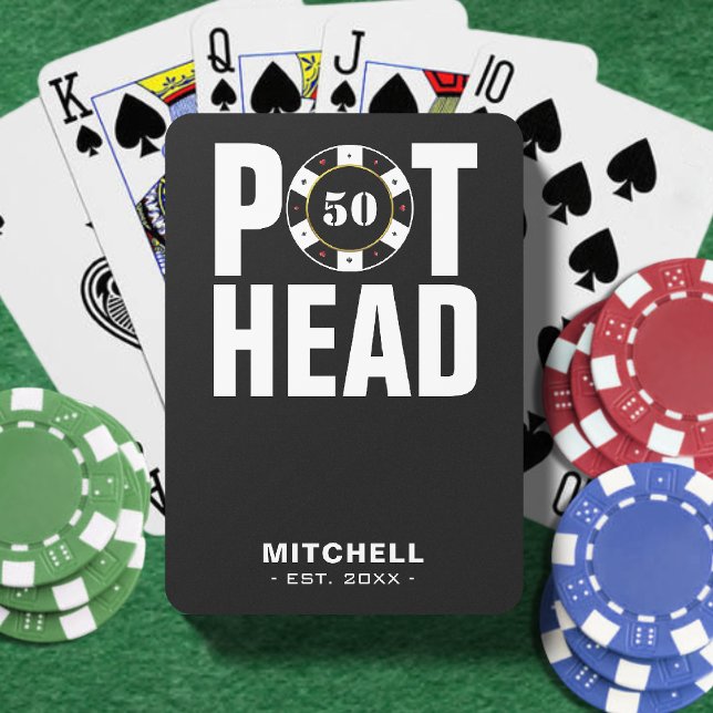 Funny Poker Humour Pot Head Playing Cards (Funny Poker Humor Pot Head Poker Cards
)
