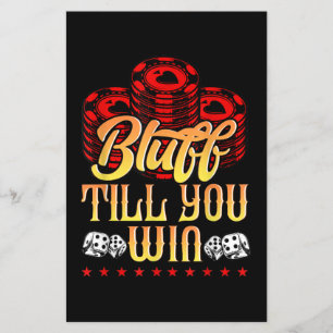 Funny Poker   I Love Poker Bluff Till You Win Flyer