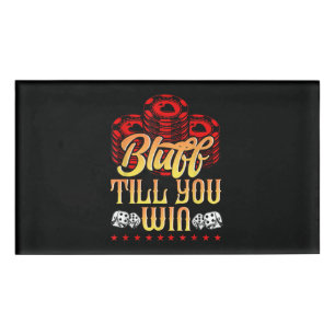 Funny Poker   I Love Poker Bluff Till You Win Name Tag