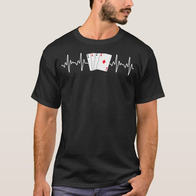 Funny Poker Lover Design For Men Women Gamblers Po T-Shirt (Front)