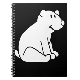 Funny Polar Bear Drawing Animal Lover Notebook