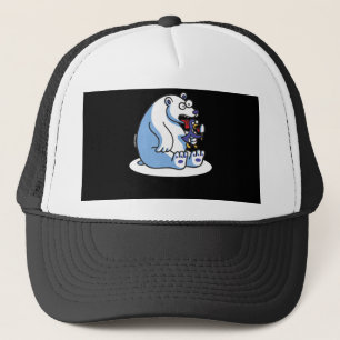 Funny Polar Bear Penguin Ice Cream Animal Lover Trucker Hat