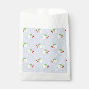funny polar bear santa favour bags