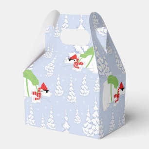 funny polar bear santa favour box