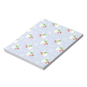 funny polar bear santa notepad