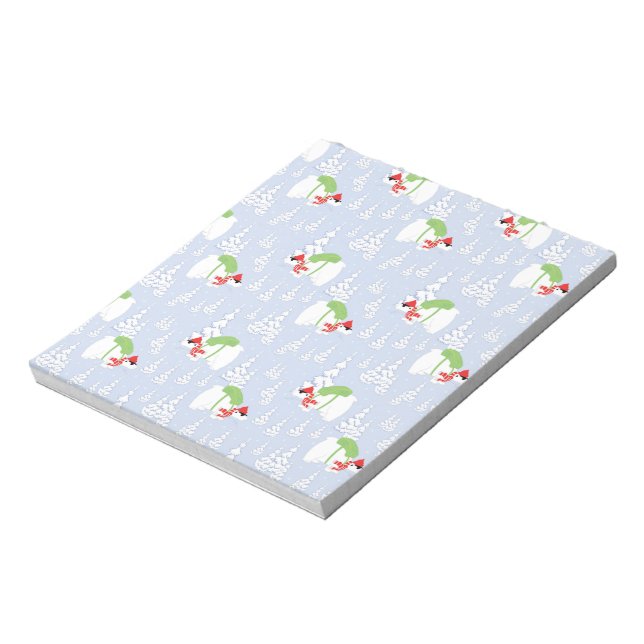 funny polar bear santa notepad (Rotated)