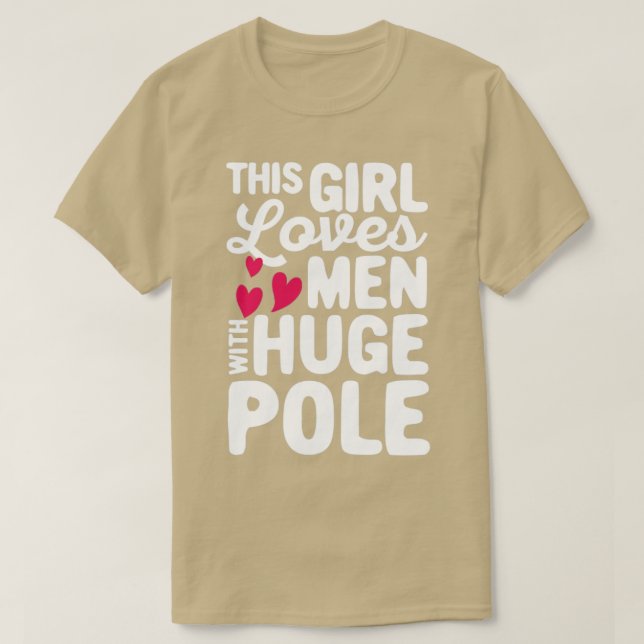Funny Pole Vault Pole Vaulting Huge Pole T-Shirt (Design Front)