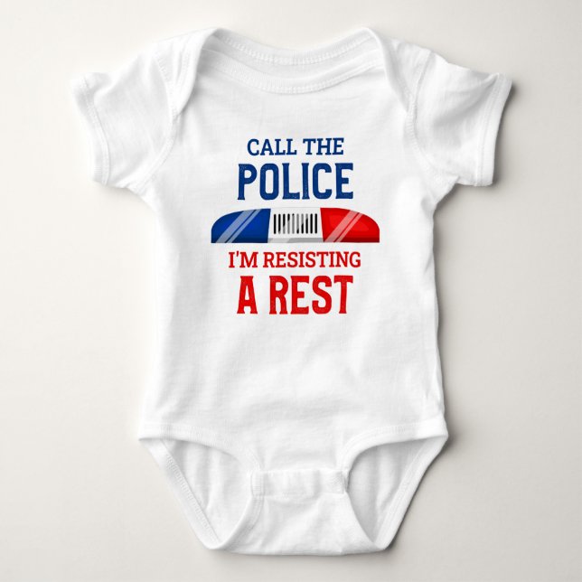 Funny Police Baby Clothes Bodysuit (Front)