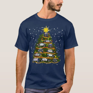 Funny Police Car Christmas Tree Costume Police  T-Shirt
