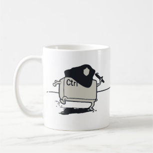 Funny Police Humour - Ctrl Chasing Esc Key Coffee Mug