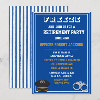 Funny Police Law Enforcement Retirement Invitation