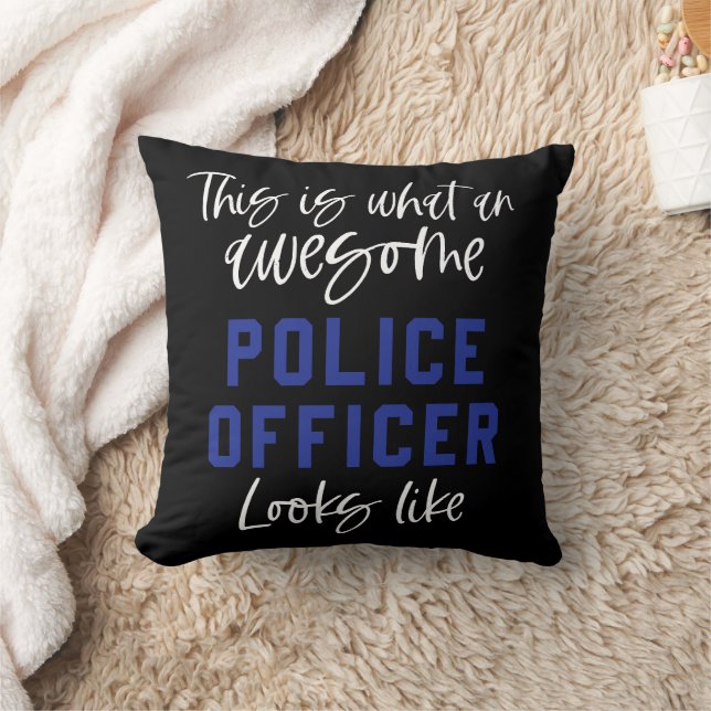 Funny Police Officer Awesome Police Officer Cushion (Blanket)