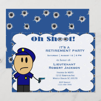 Funny Police Officer Retirement Invitation