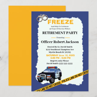 Funny Police Officer Retirement Party Invitation