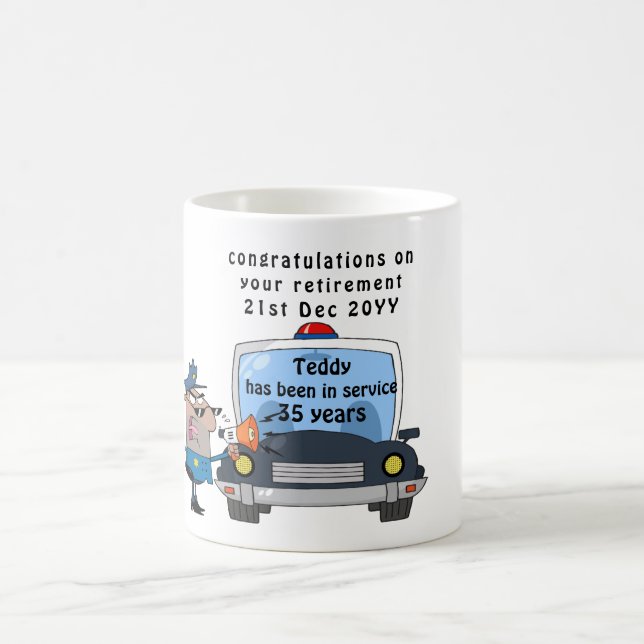 Funny Police Officers Retirement Mug Personalised (Center)