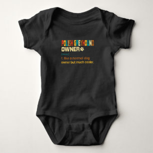 Funny Polish Greyhound Vintage Retro Dog Mum Dad G Baby Bodysuit
