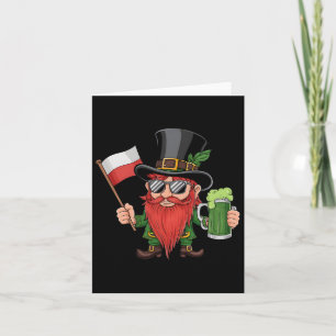 Funny Polish St. Patrick's Day Poland Flag Card