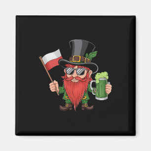 Funny Polish St. Patrick's Day Poland Flag  Magnet