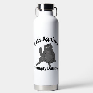 Funny Political Cat Anti-Trump Coffee Gift Dad Mum Water Bottle