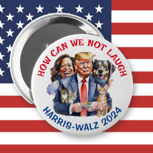 Funny Political Humour Vote for Kamala Button