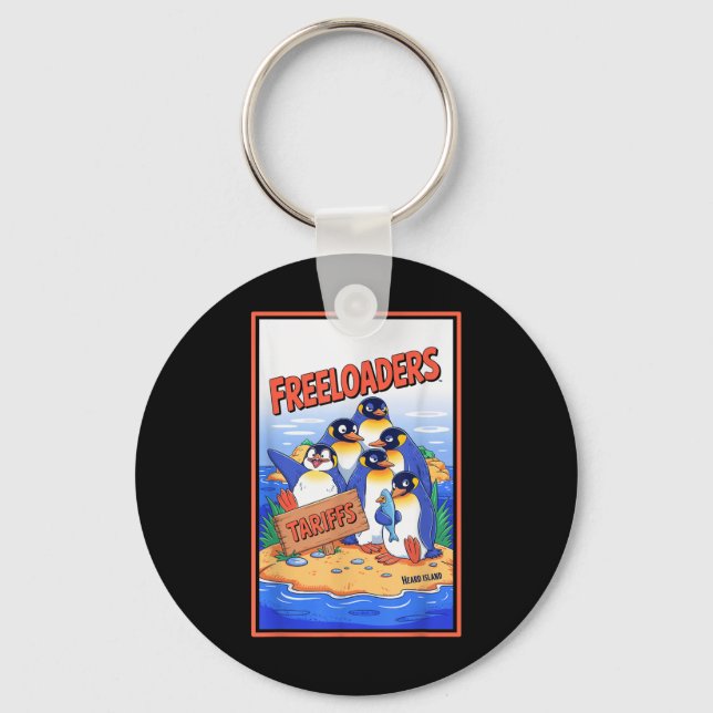 Funny Political Injustice Tariffs Heard Island Pen Key Ring (Front)