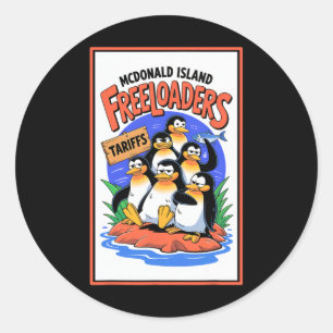 Funny Political Injustice Tariffs Mcdonald Island  Classic Round Sticker