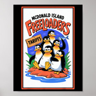 Funny Political Injustice Tariffs Mcdonald Island Poster