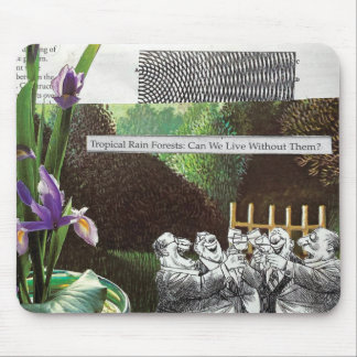 Funny Political Joke Forest Climate Change Satire Mouse Pad