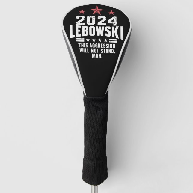  Funny Political Lebowski Election Vote 2024 Golf Head Cover (Front)