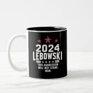 Funny Political Lebowski Election Vote 2024 Two-Tone Coffee Mug
