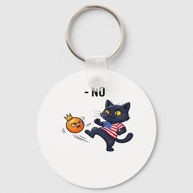 Funny Political Meme No Cat Key Ring (Front)