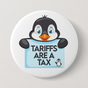 Funny Political Meme Penguin Tariff 7.5 Cm Round Badge