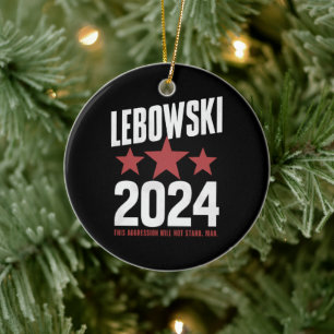 Funny Political Name Lebowski Political Election Ceramic Tree Decoration