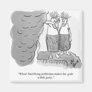 Funny Political Sacrifice Cartoon Magnet