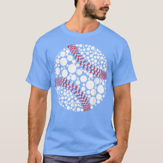 Funny Polka Dot Baseball Lover Player Internationa T-Shirt