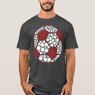 Funny Polka Dot Soccer Lover Player International  T-Shirt